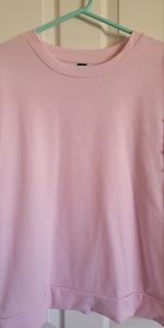 Long sleeve pearled pink blouse. Size XL
